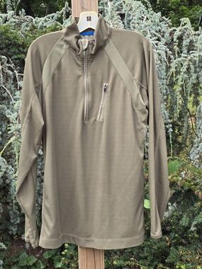 Chaps Olive Green Quarter-Zip Pullover